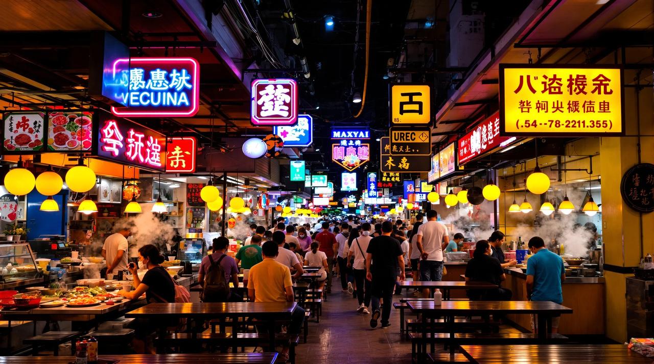 新加坡小贩中心深夜档 新加坡小贩中心深夜档